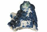 3.3" Dark Blue Fluorite on Quartz - China - #131429-1
